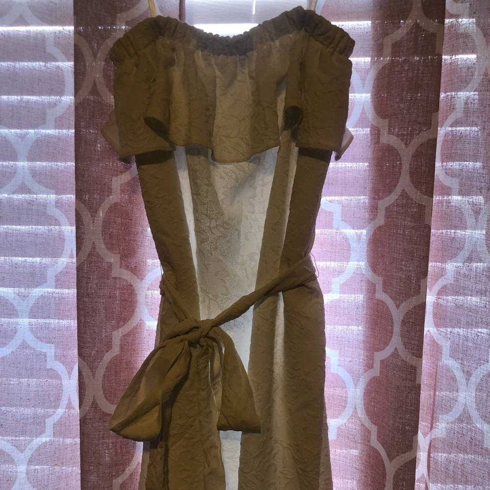 Michael Kors strapless white dress